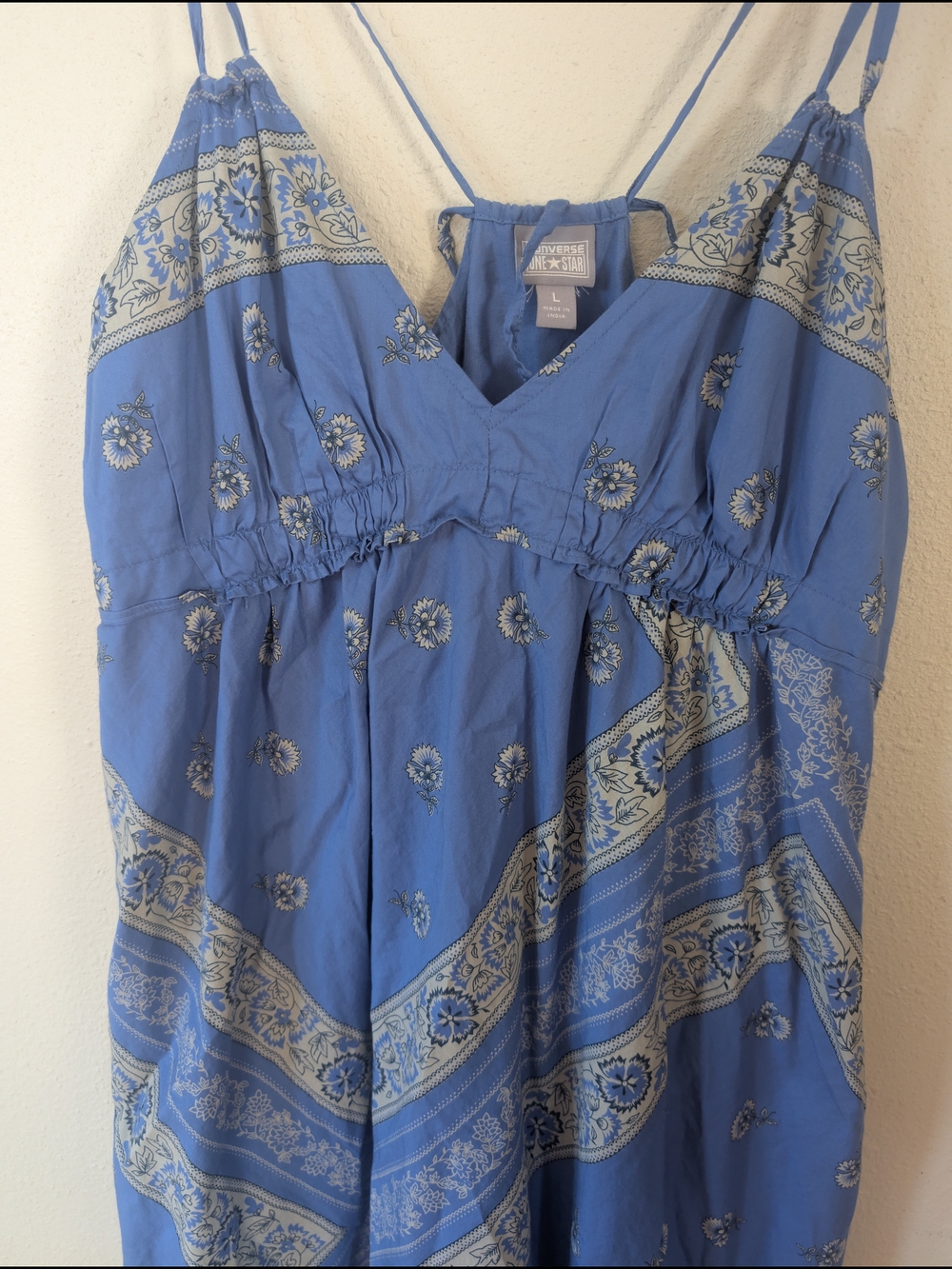 Converse Blue Patterned Mini Dress L